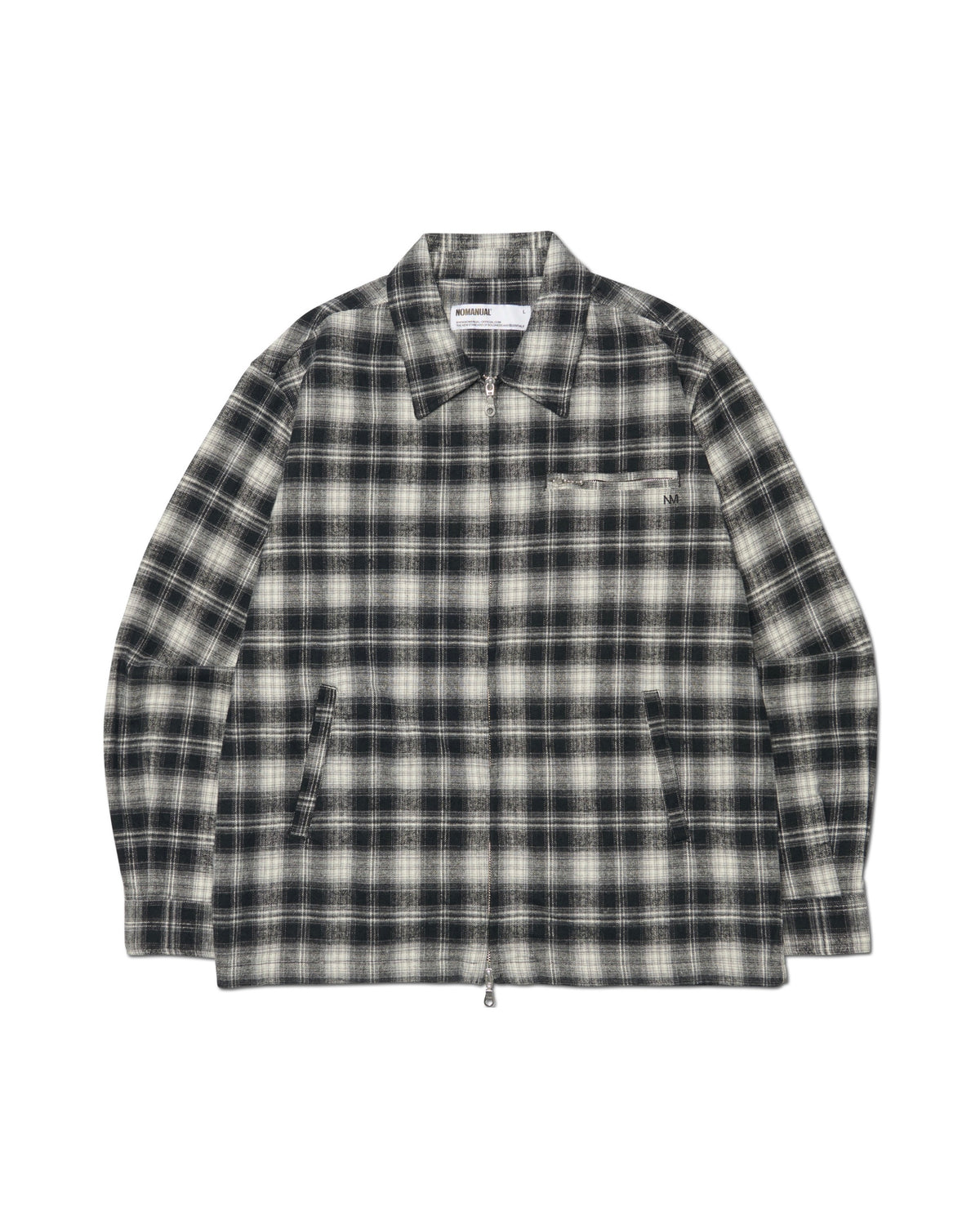 【NOMANUAL】FLANNEL FULL ZIP CHECK SHIRT