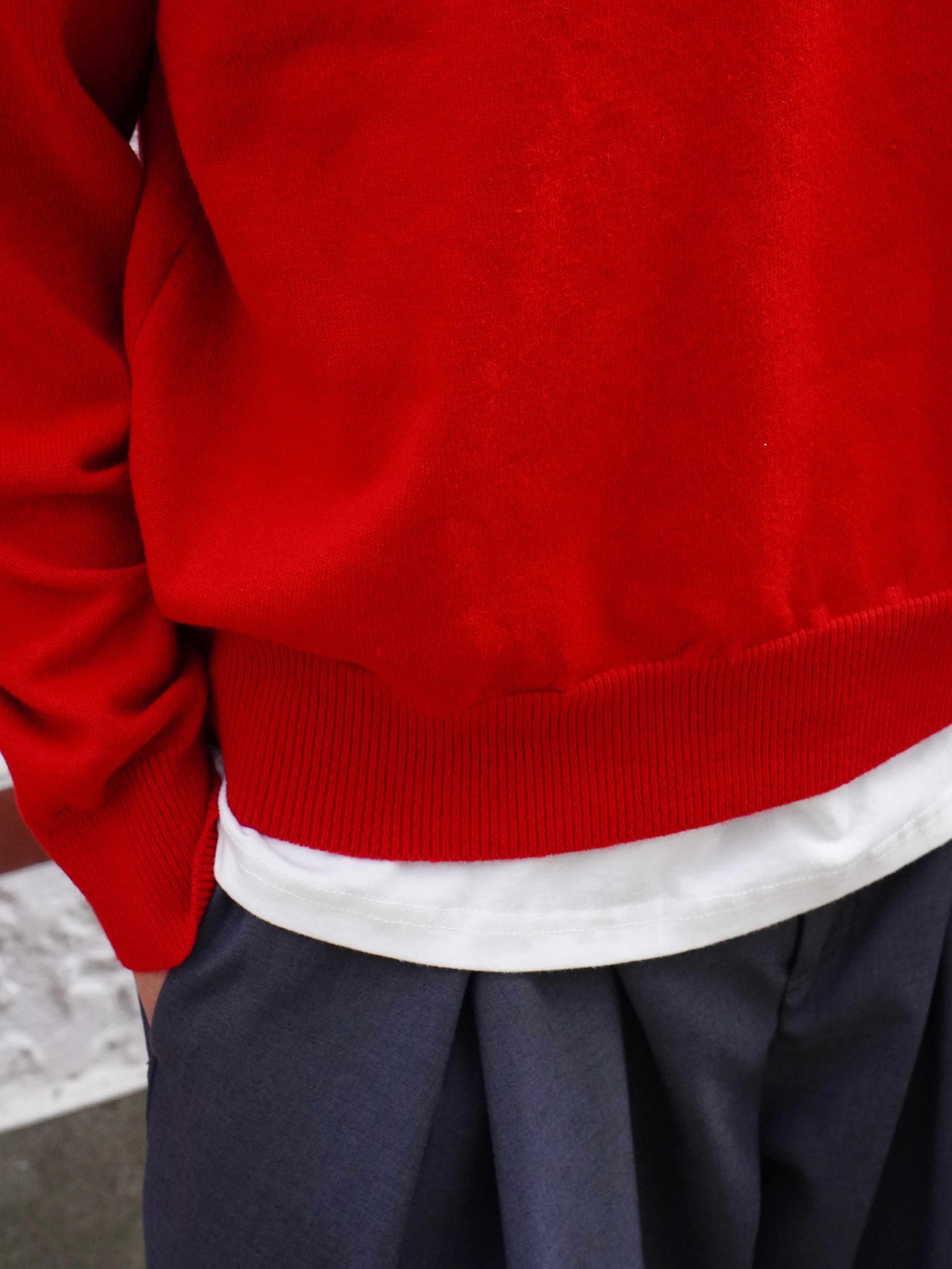 東京店WEB限定【Chikashitsu +】cropped vneck knit (3color)