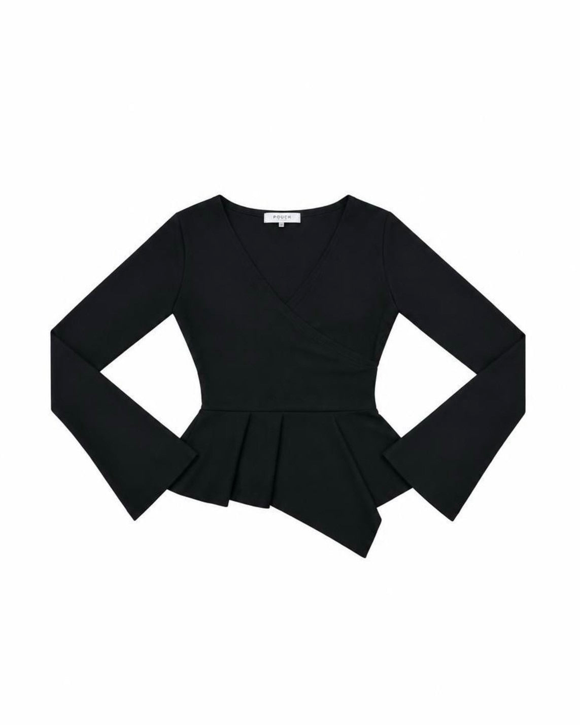 受注制【nmtc+】Draped Peplum Wrap Top (2color)