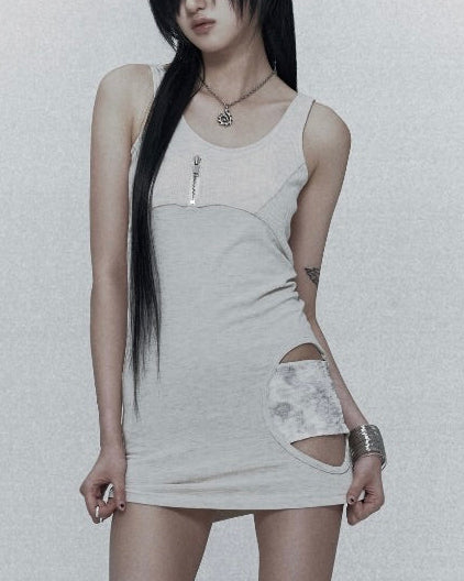 【bonienkiye】Side-Cutout Mini Dress