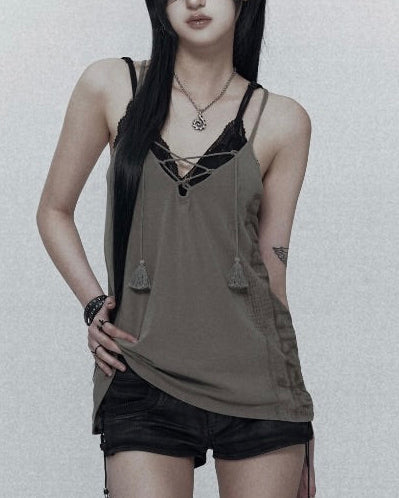【bonienkiye】X-Strap Slip Tank