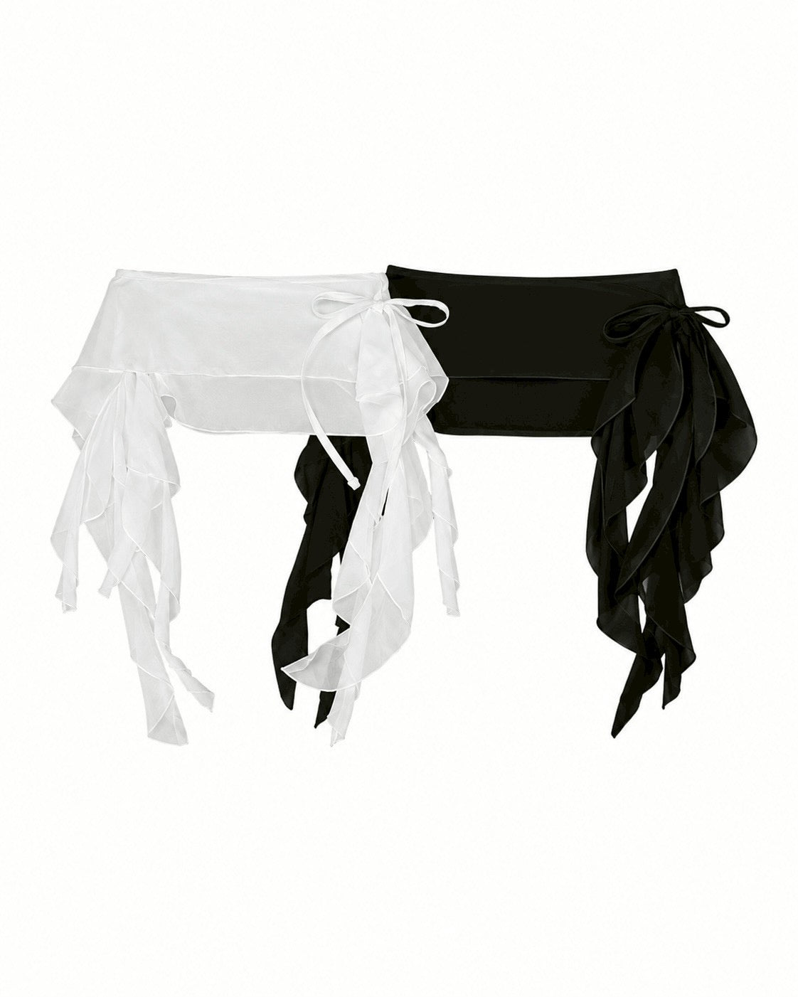 受注制【nmtc+】Sheer Chiffon Wrap Skirt (2color)