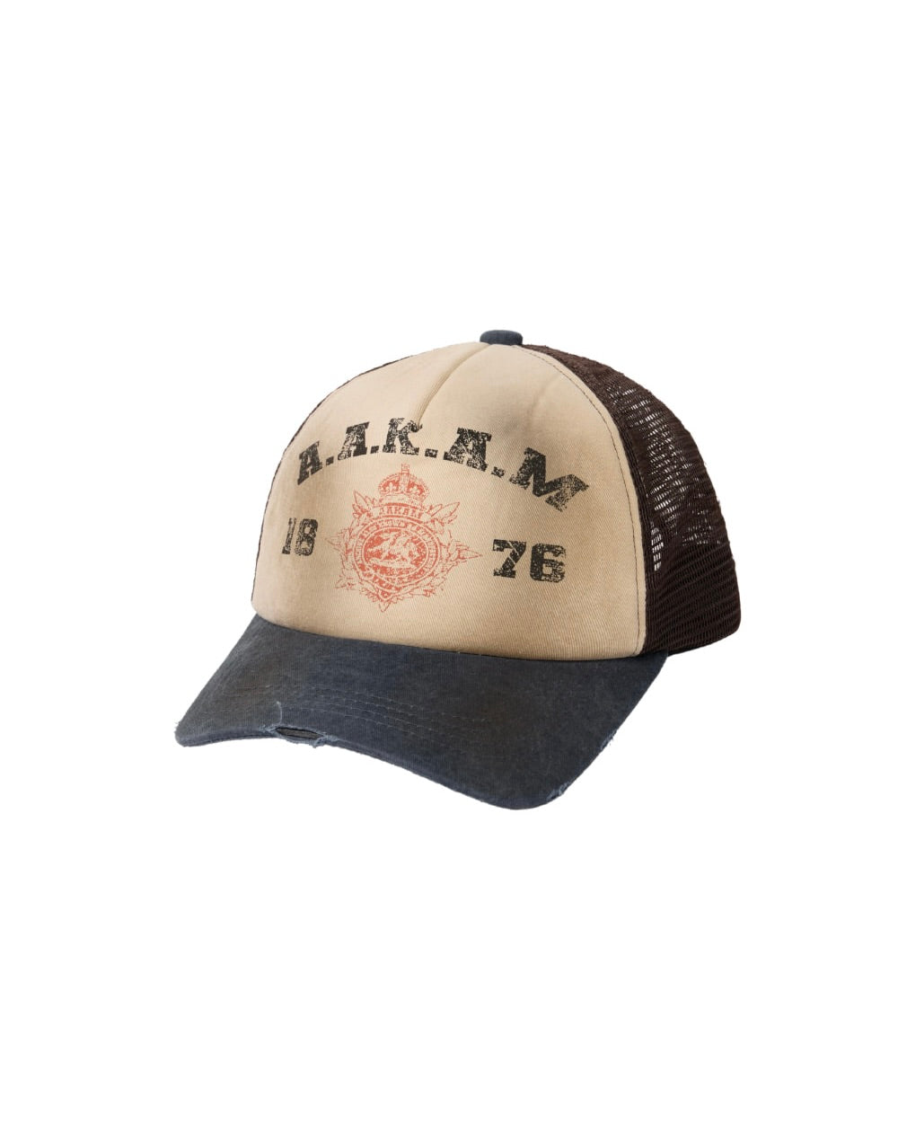 【AAKAM】Dirty Washed Trucker Cap