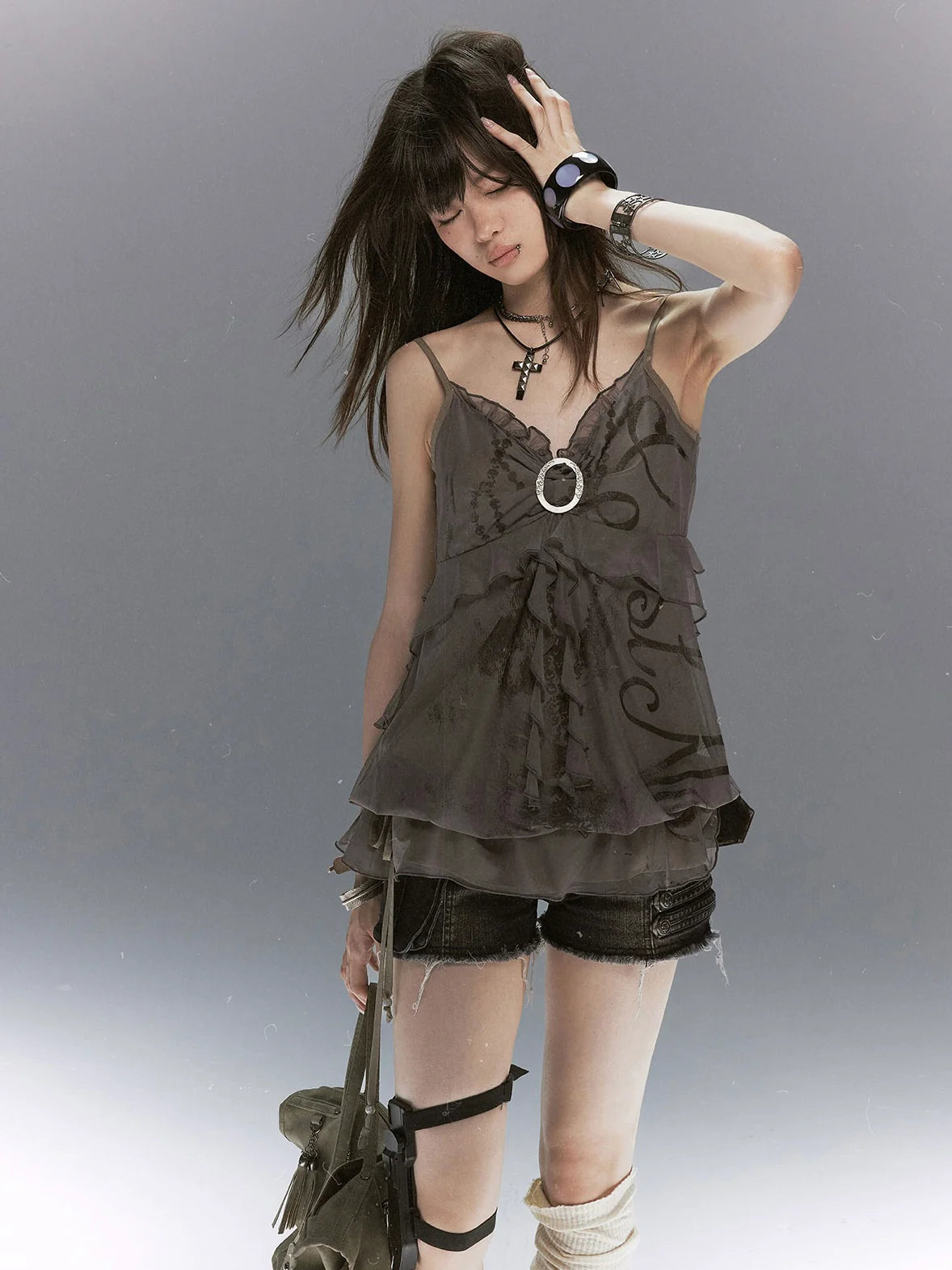 【Cest Nous】Lace beaded camisole