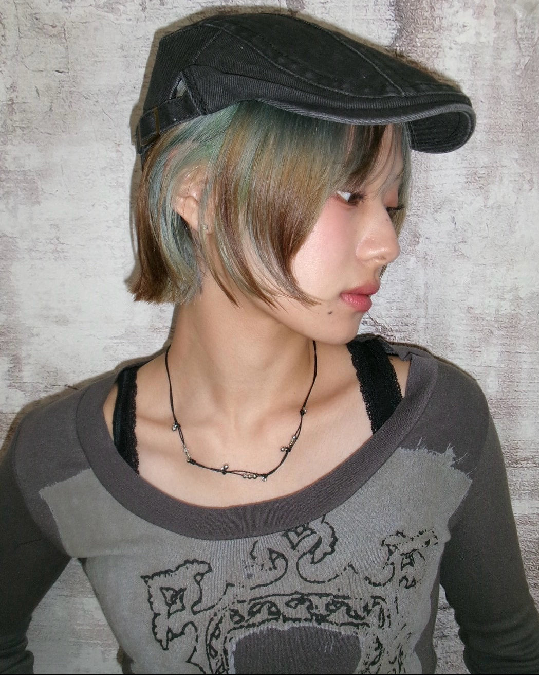 受注制【OaKS】boho chic beaded cord necklace (2color)