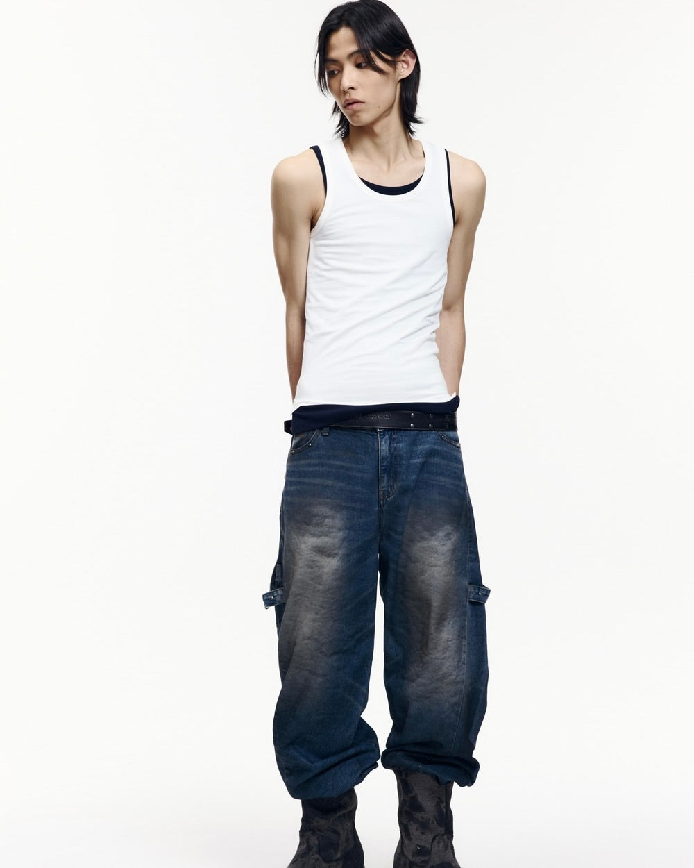 【AAKAM】2-Piece Layered Sleeveless