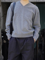 東京店WEB限定【Chikashitsu +】cropped vneck knit (3color)
