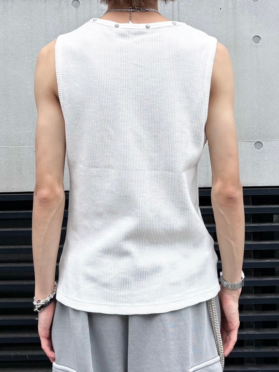 受注制【nmtc+】Studded Rib Tank Top (3color)