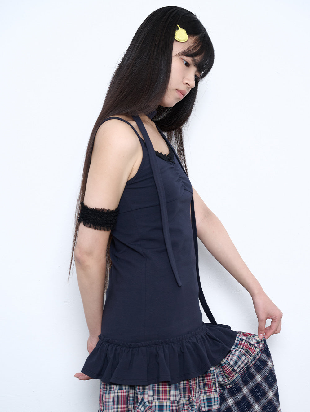 【TUOMIO】SCARF FRILL SLEEVELESS