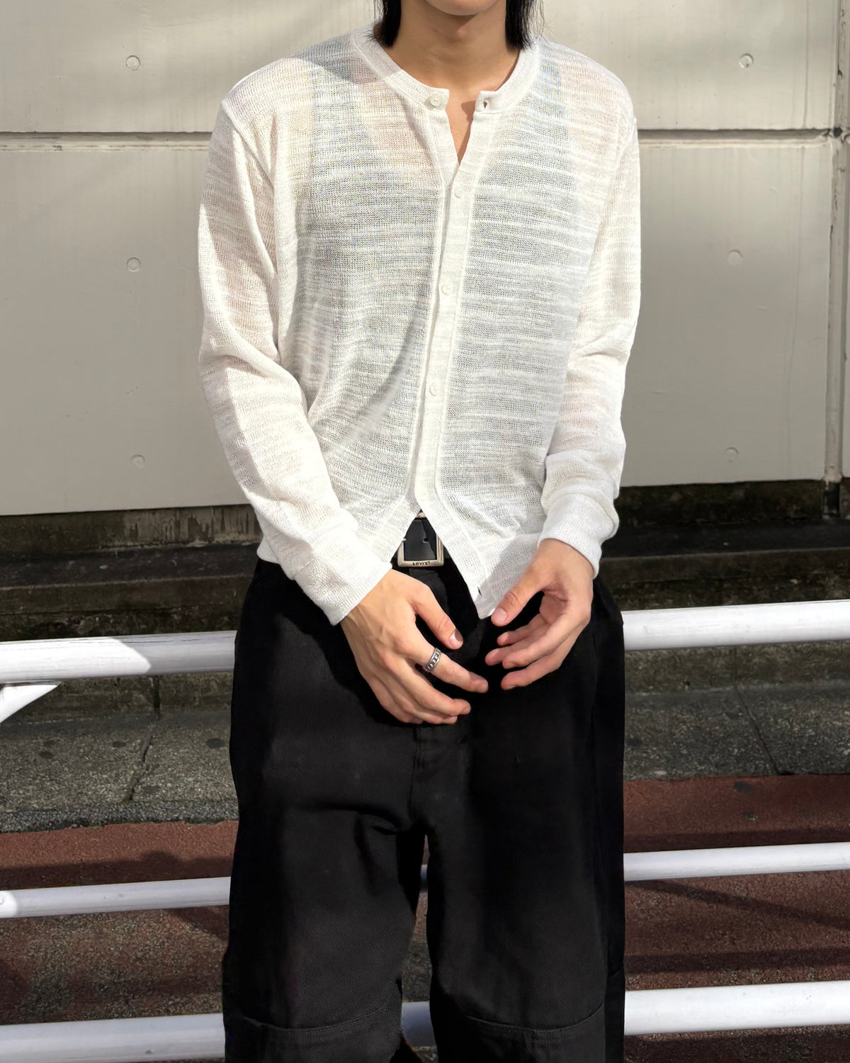 受注制【youll】basic crop cardigan (2color)