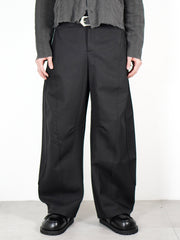 受注制【Chikashitsu +】Curve line wide pants (3color)