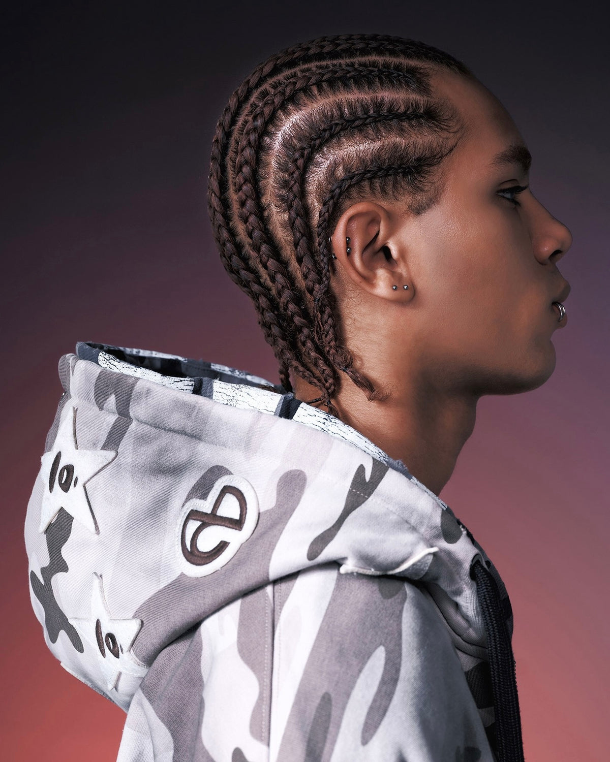 【NOMANUAL】AAPE X NMNL DOUBLE HOODED ZIP-UP(SAND CAMO)