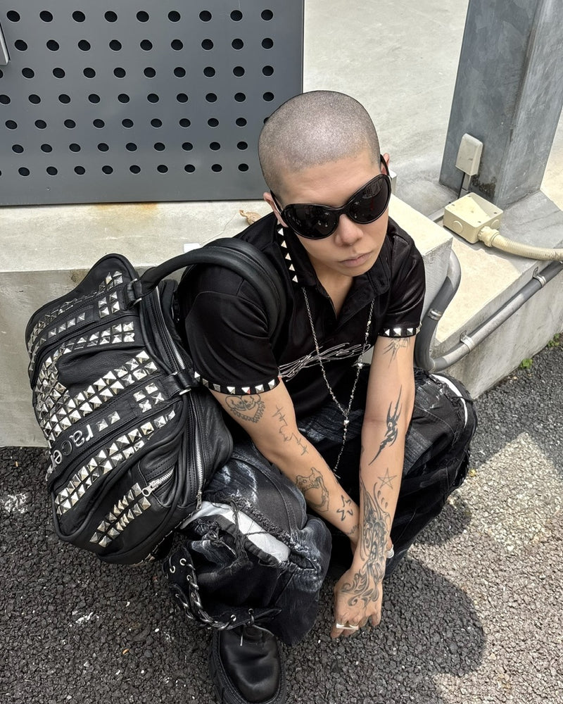 国際配送【Never mind the XU】Patchwork Wide Leg pants