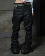 【TYPE SHADE】ABISS COATING STUDS FLARE DENIM
