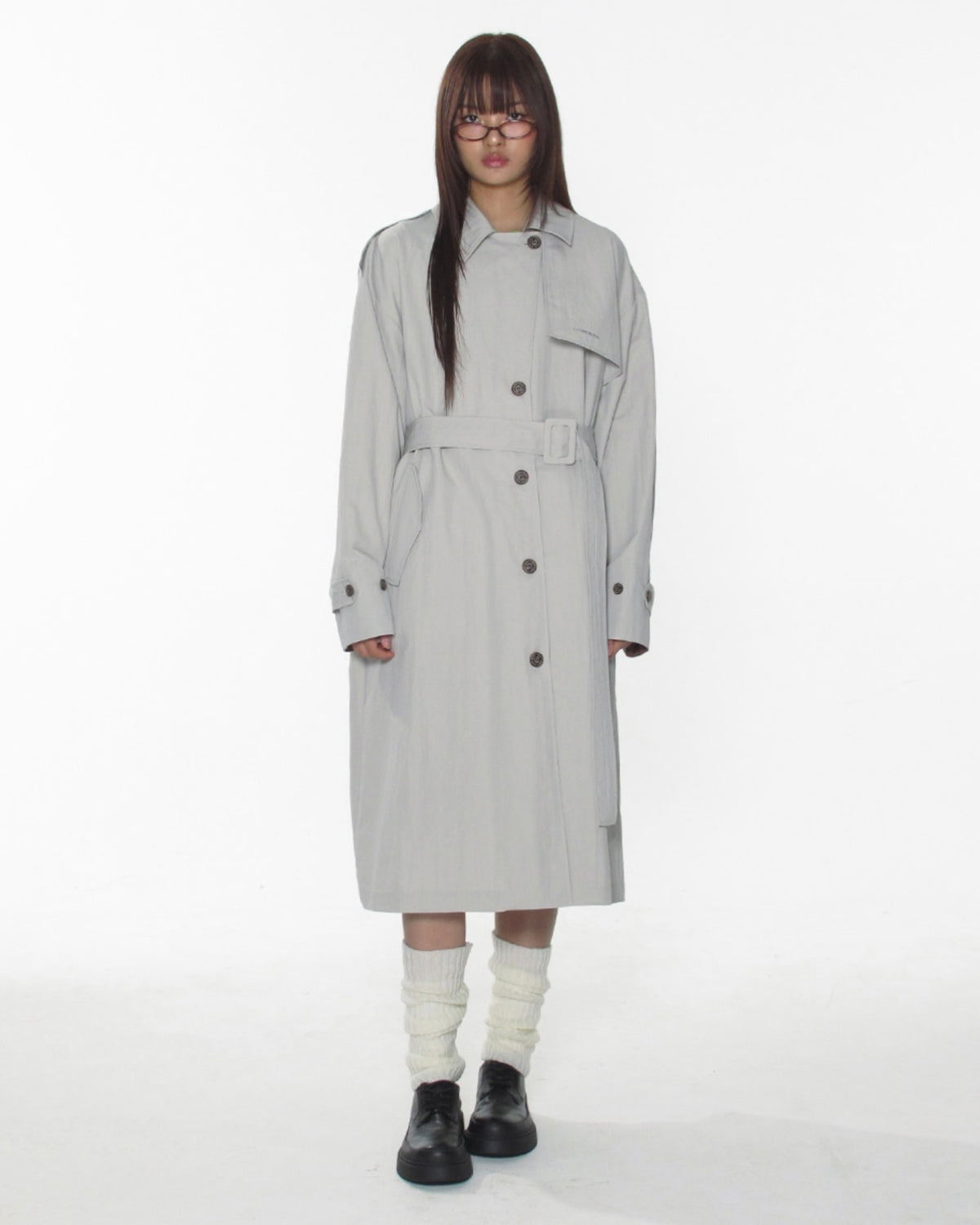 【CRANK】BELTED LONG TRENCH COAT