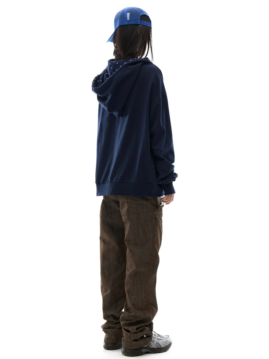 【OJOS】Hotfix Logo Hoodie Zip-up