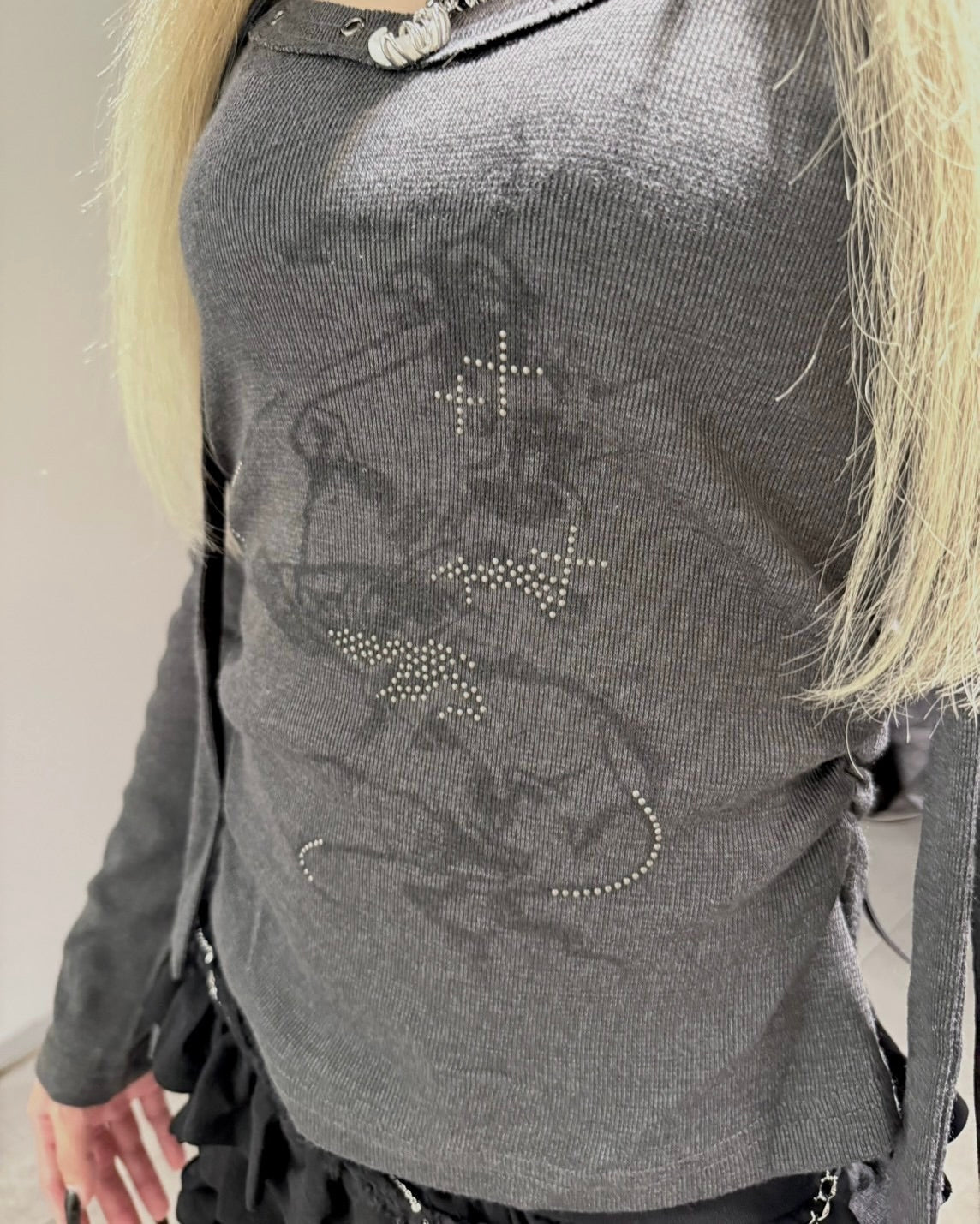 受注制【nmtc+】tie set u-neck long sleeve tee (3color)