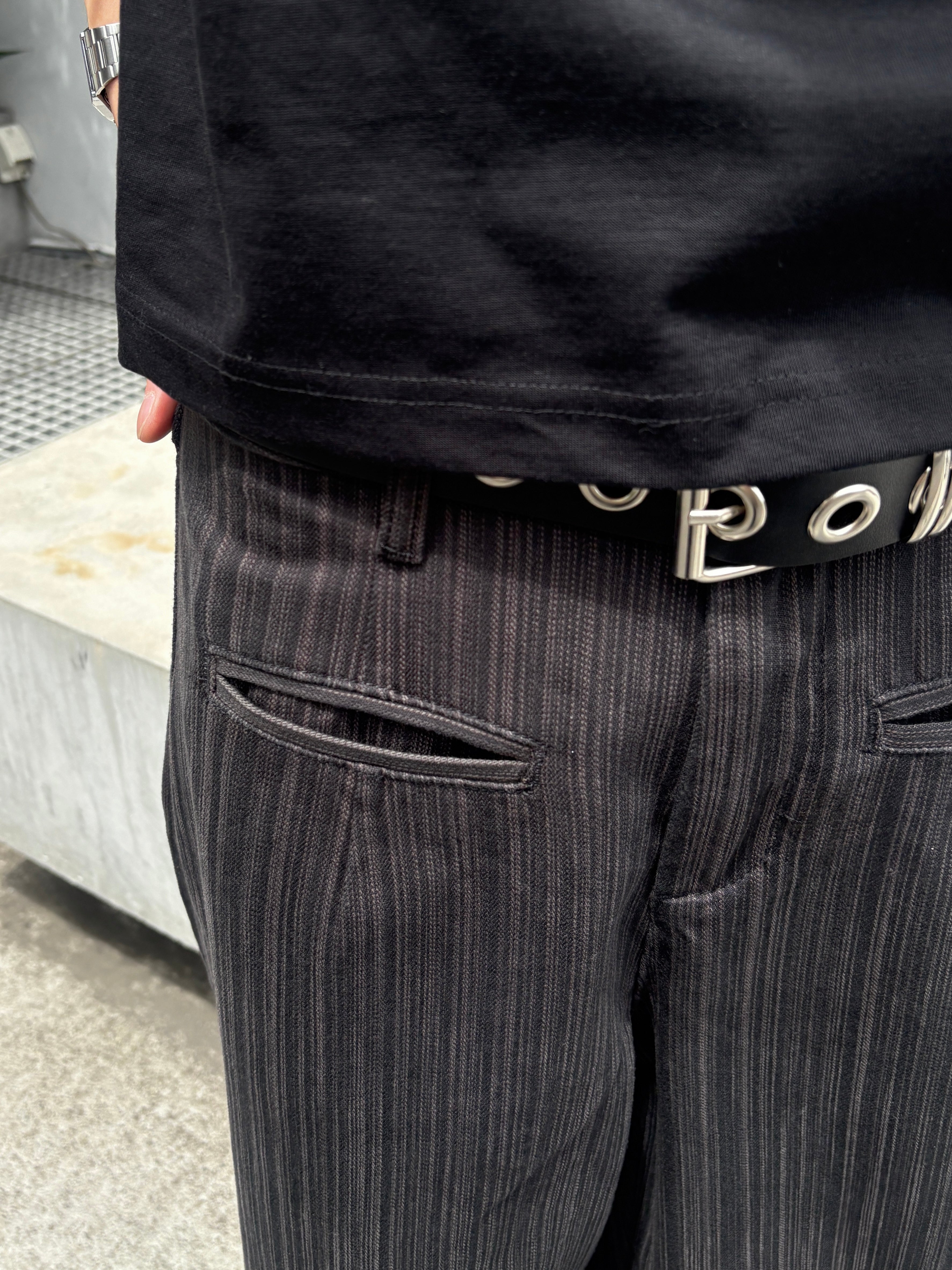受注制【youll】Shadow stripe slacks