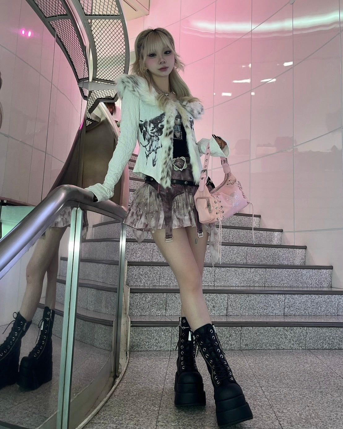 国際配送【BABY09】sequins garter belt skirt