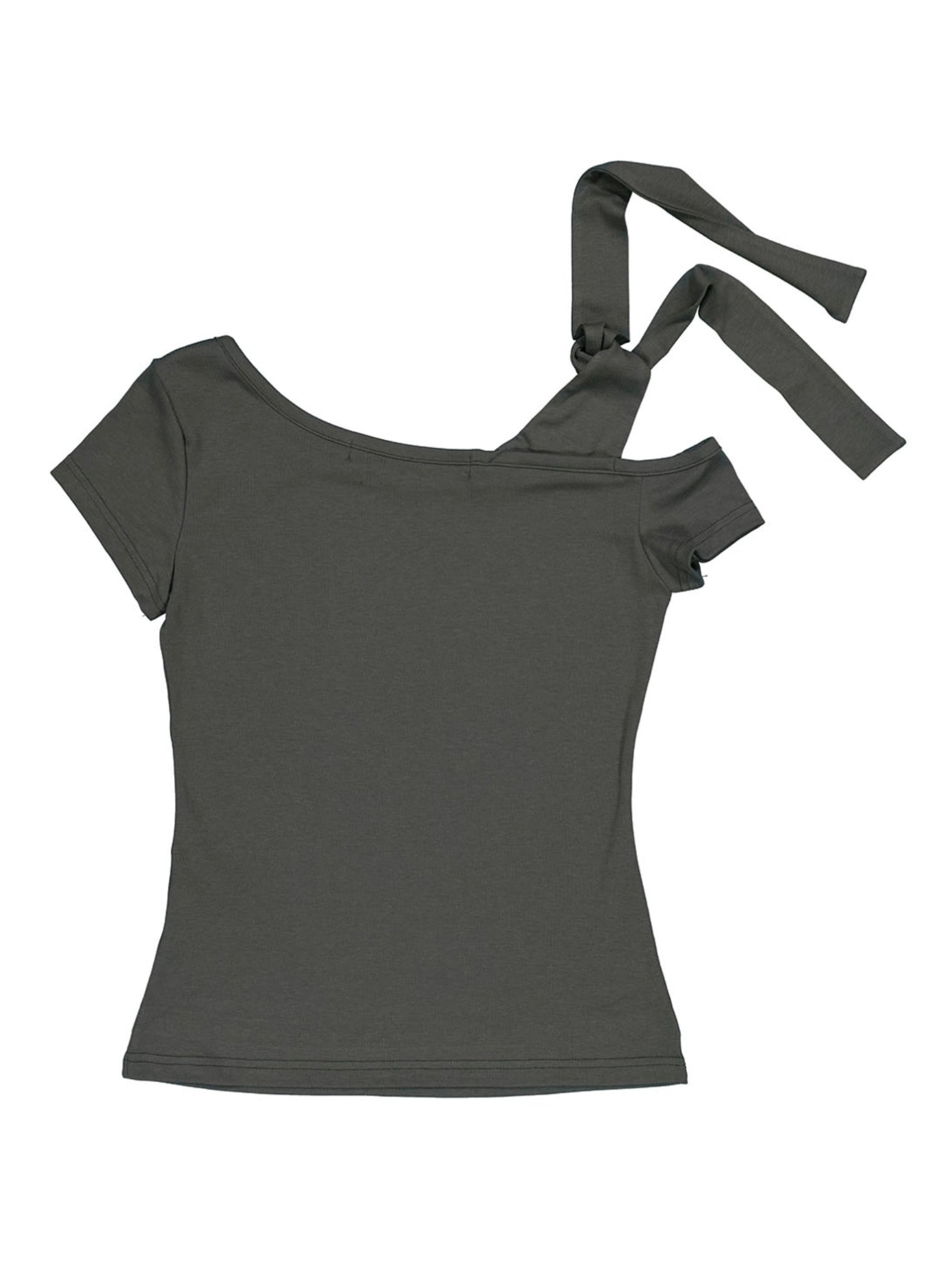 【NOT KNOWING】Tied One Shoulder 76 Top