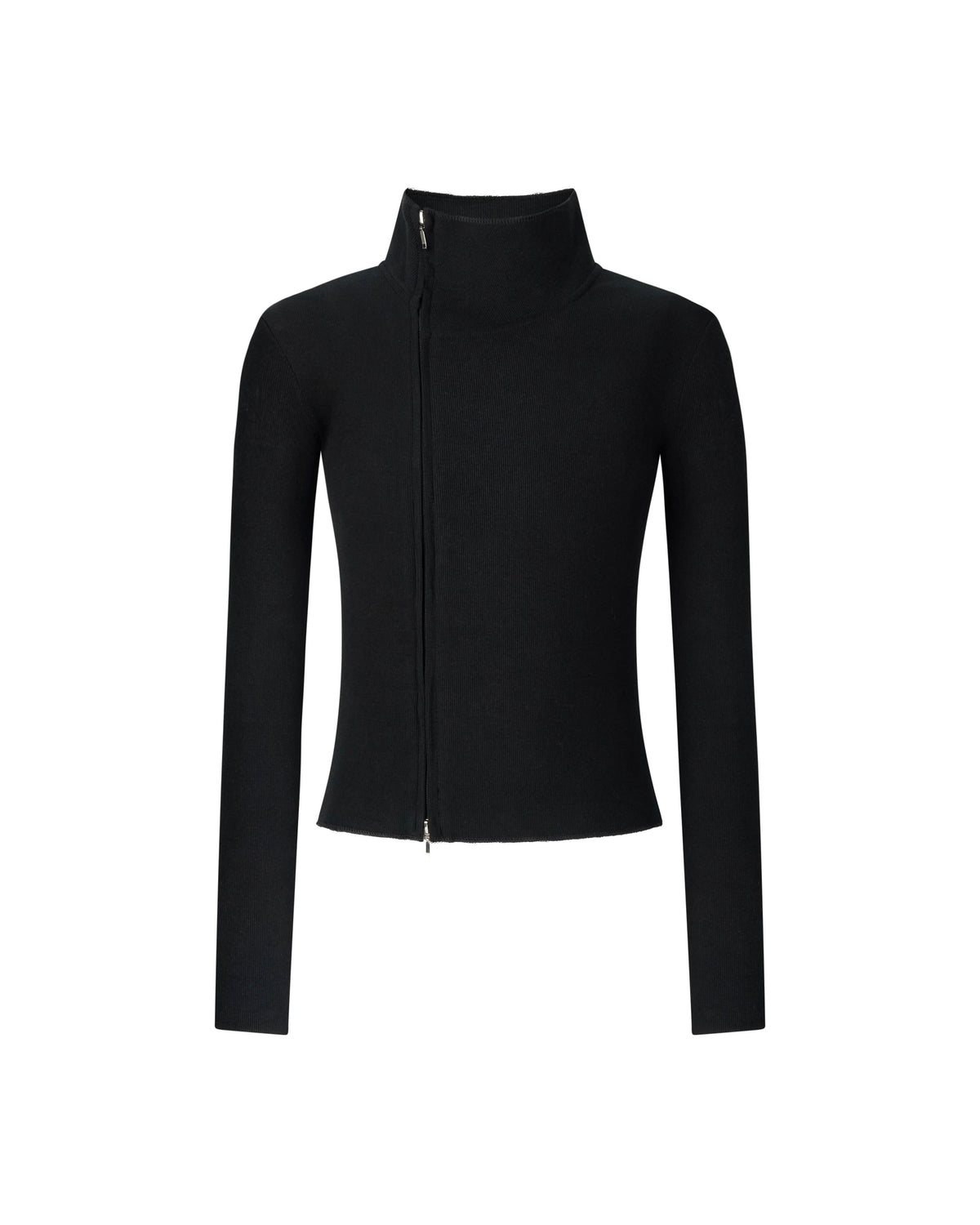【LECYTO】Offset Ribbed Jacket