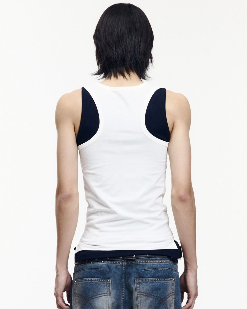 【AAKAM】2-Piece Layered Sleeveless