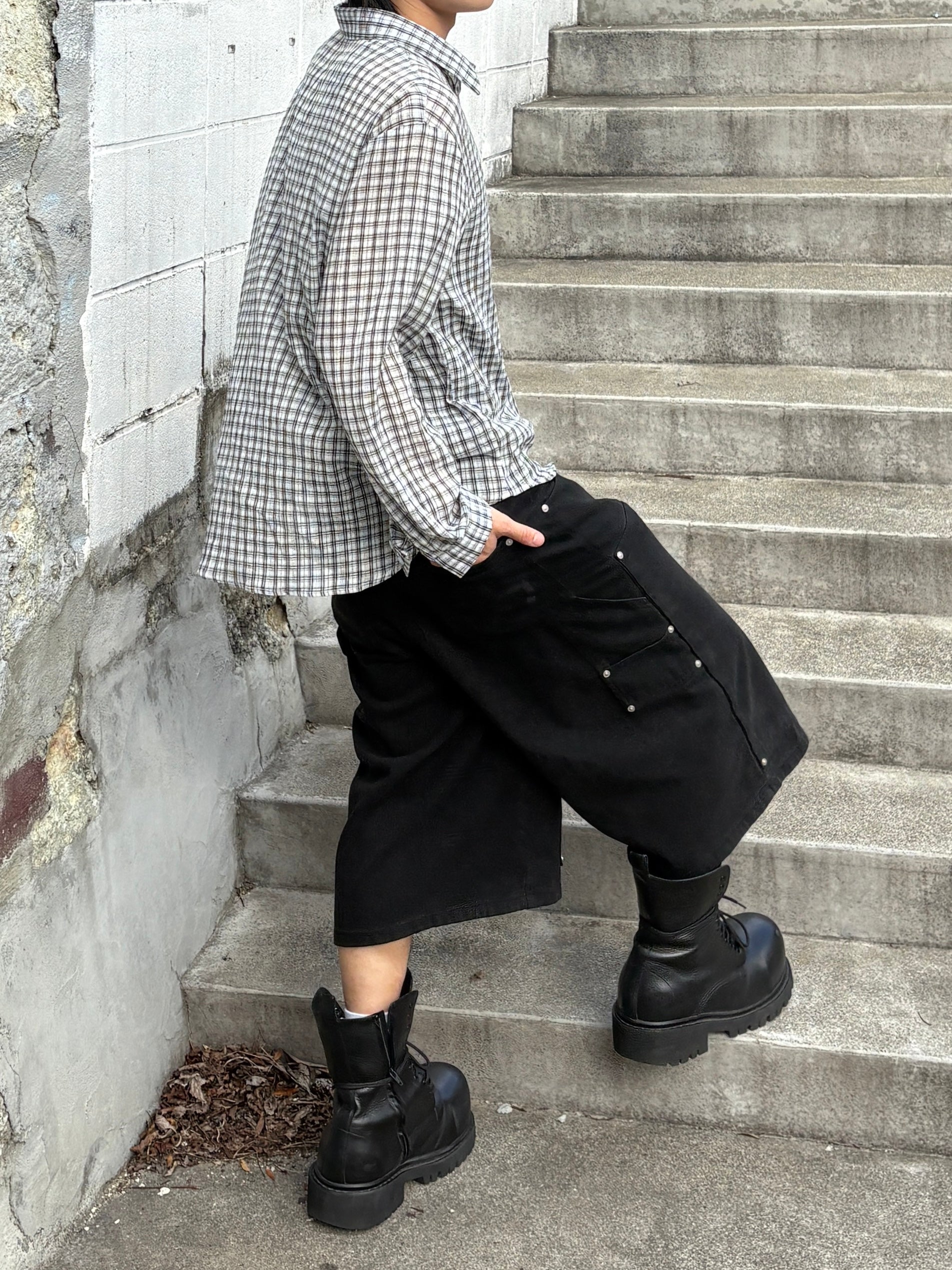 受注制【youll】sheer check shirt (3color)