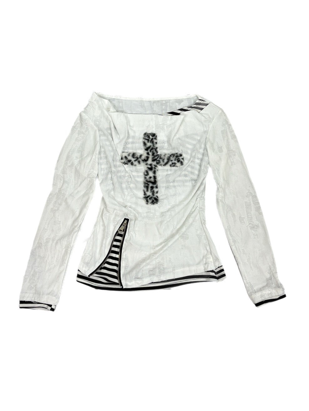 【Never mind the XU】layered cross long sleeve (2color)