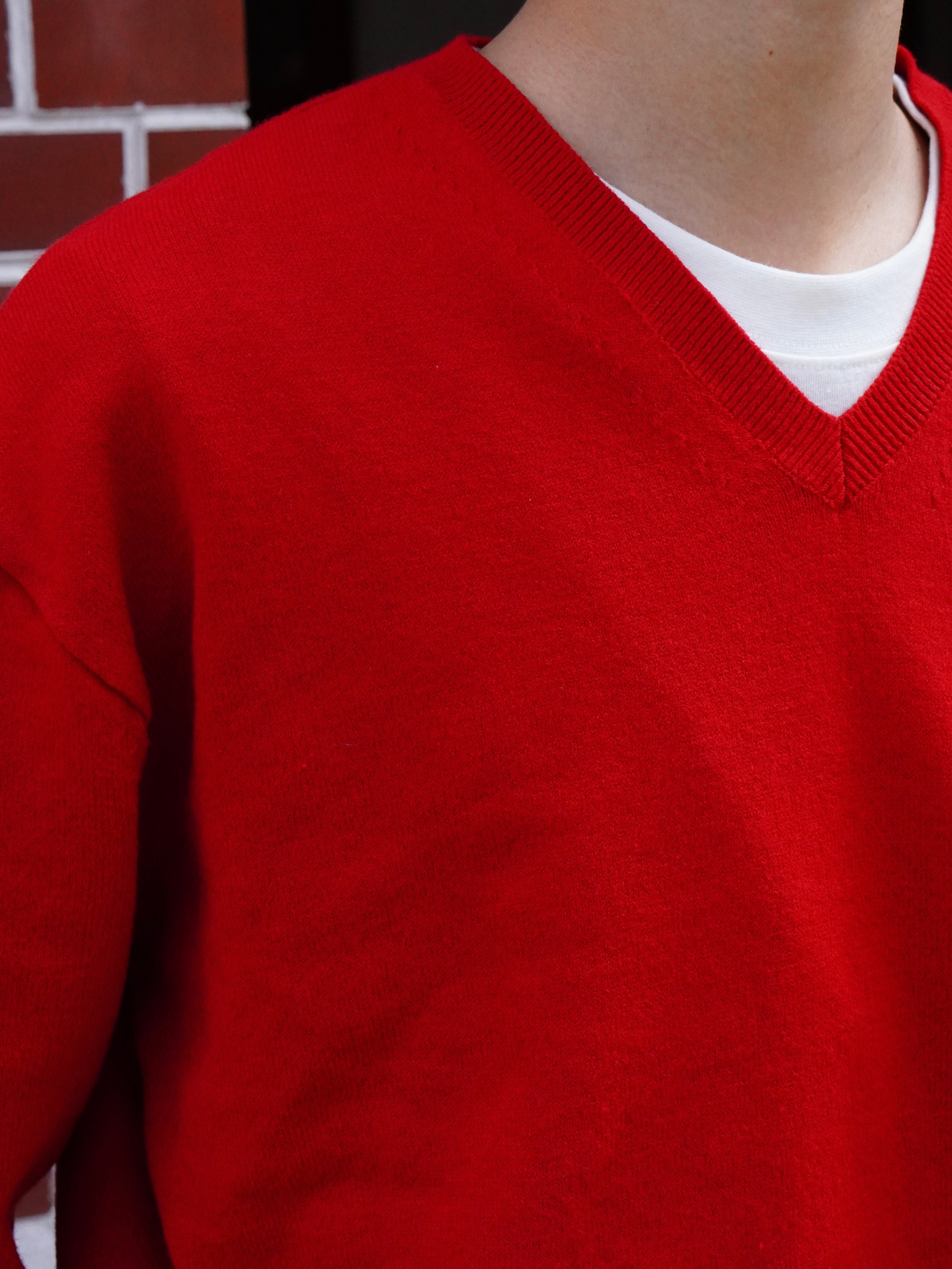 東京店WEB限定【Chikashitsu +】cropped vneck knit (3color)