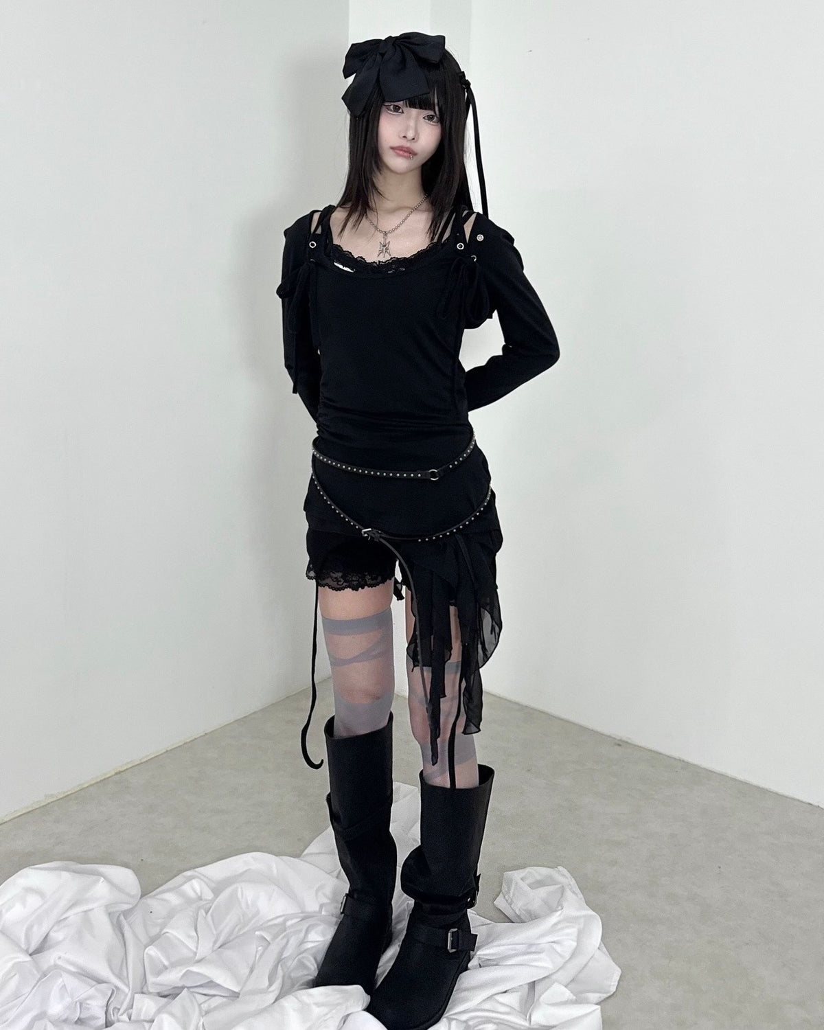 名古屋店WEB限定受注制【nmtc+】Eyelet Layered Bolero Set (3color)