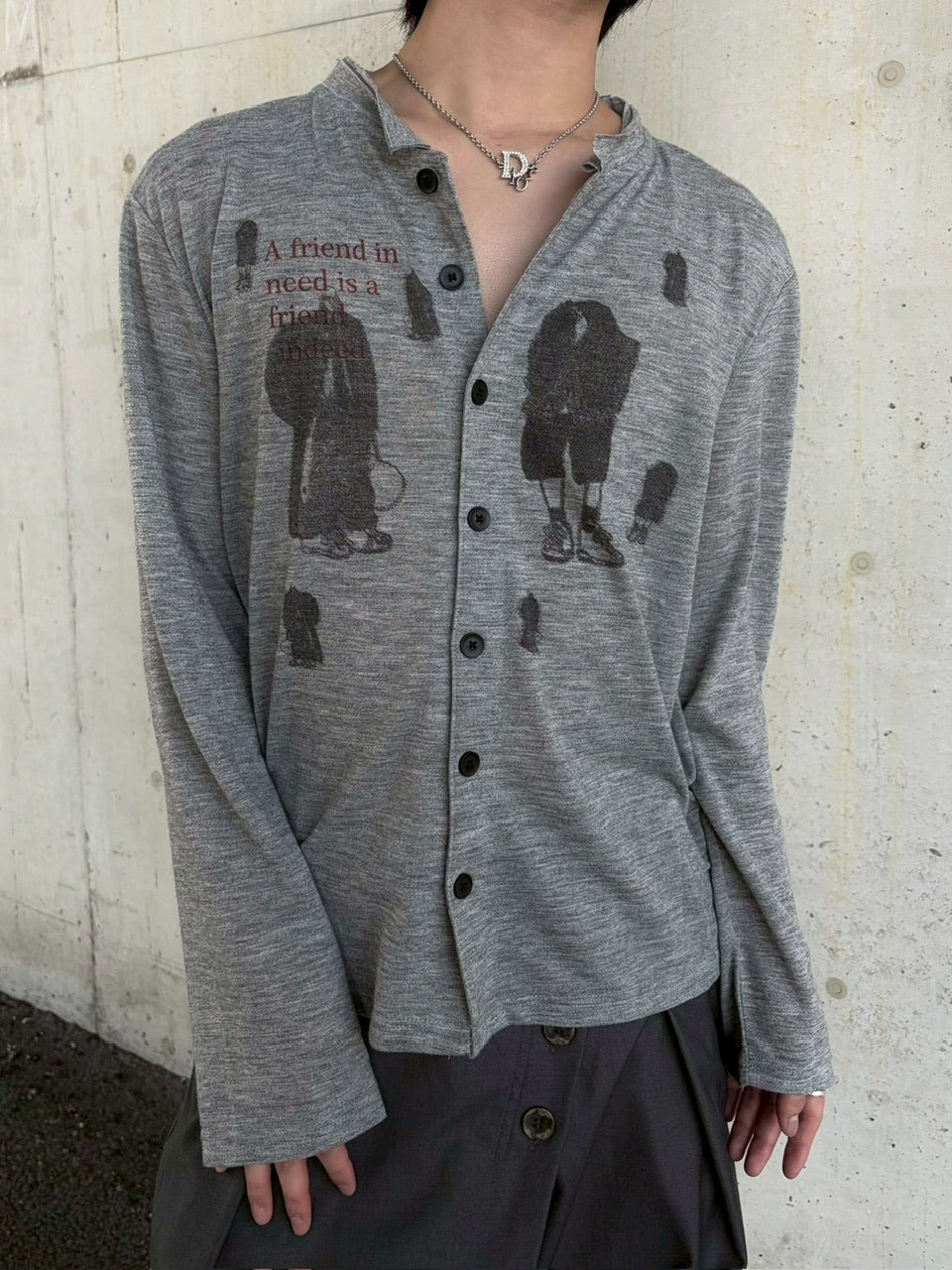 国際配送【LUV CODE】stand collar shirt (2color)
