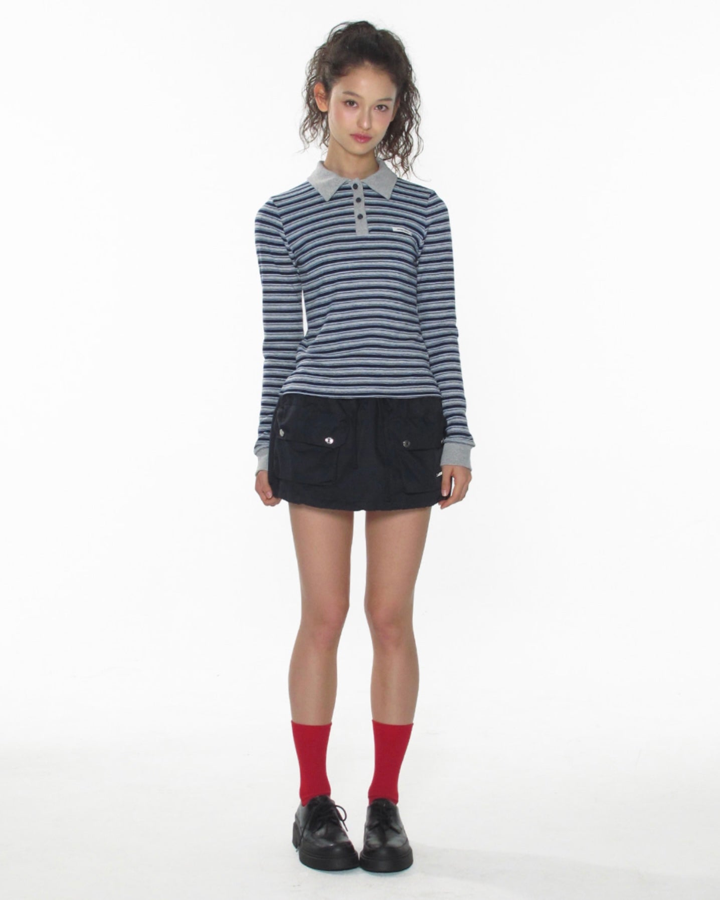 【CRANK】PIN STRIPE PK TOP