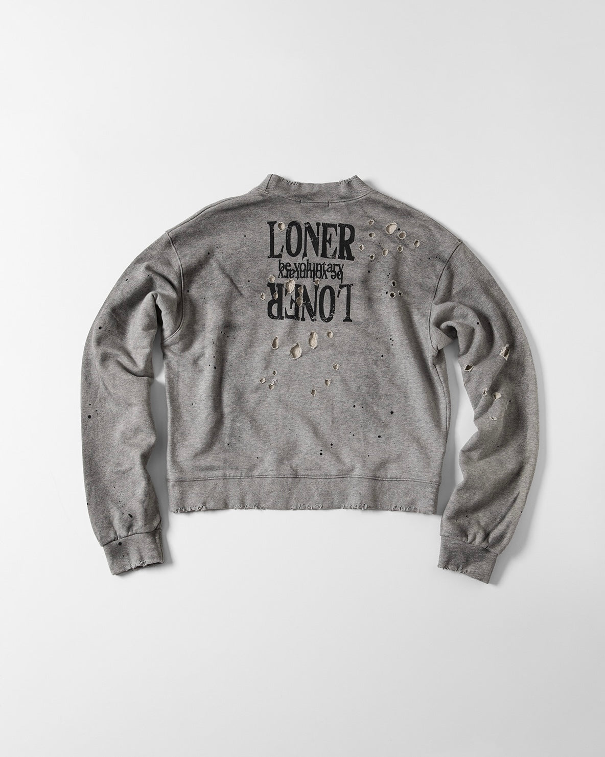 【roaringrad】Cross Damage Sweat Shirt