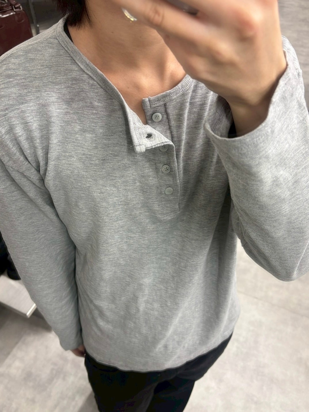 受注制【youll】basic henry neck long sleeve (2color)