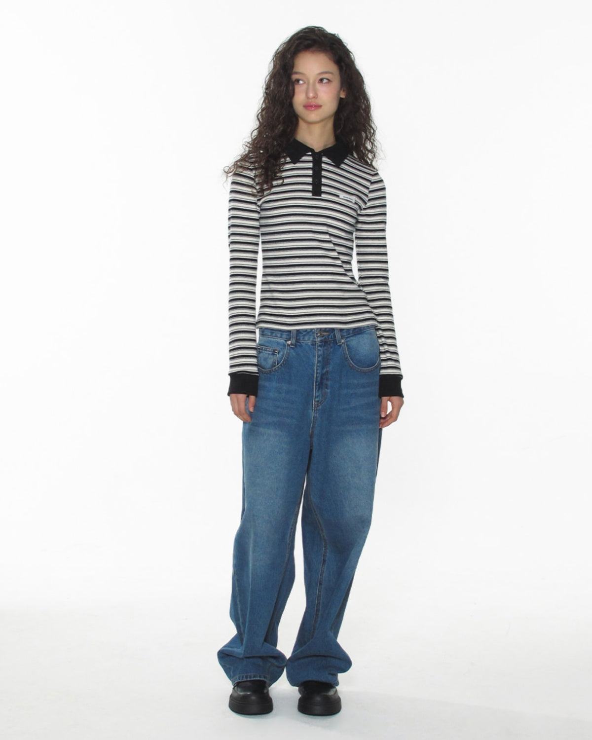 【CRANK】PIN STRIPE PK TOP