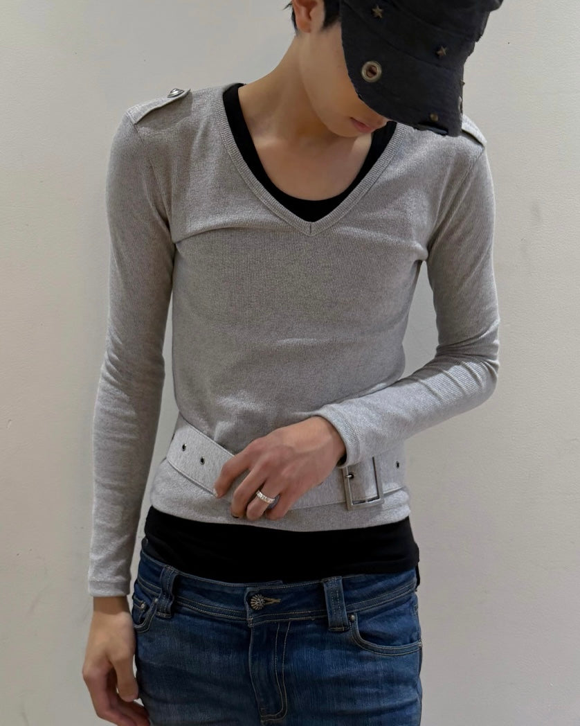 【LECYTO】Stray V-Neck Set