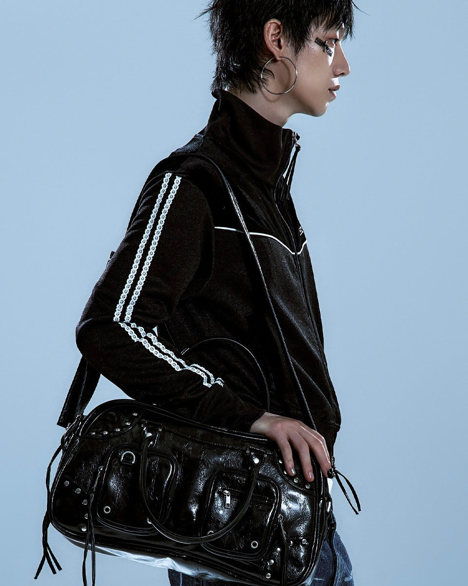 【LECYTO】Piping Line Track Zip Up Jacket