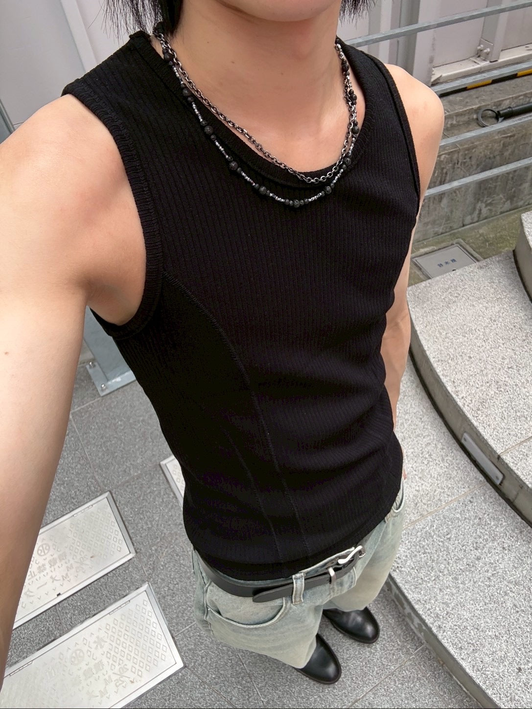 受注制【nmtc+】tight tank top (3color)