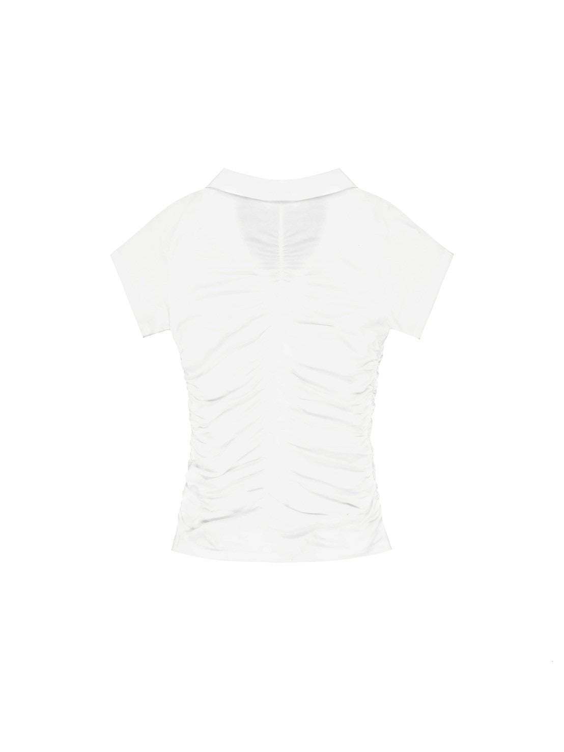 【EYEER】Script Logo Shirring Short Sleeve Shirt