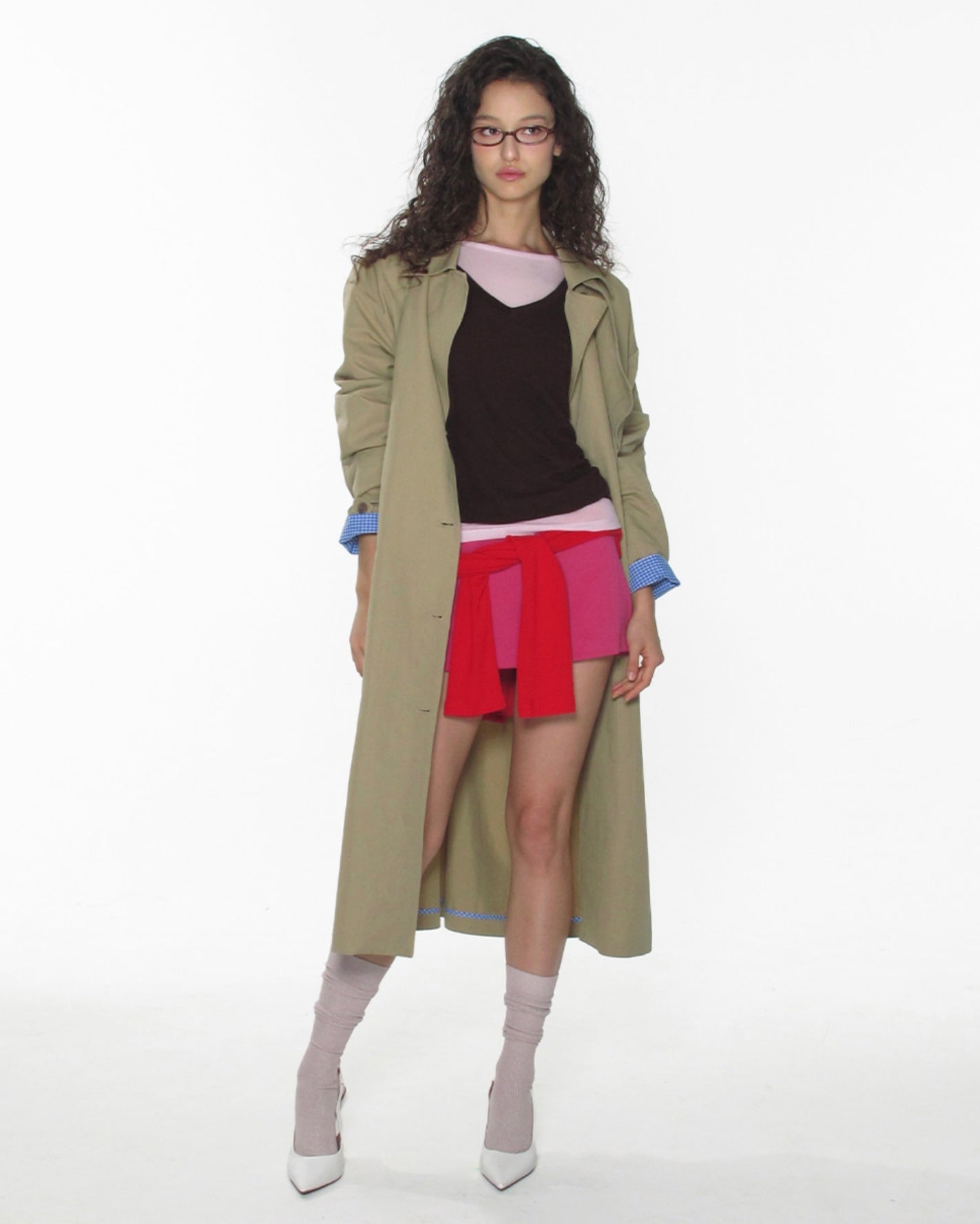 【CRANK】BELTED LONG TRENCH COAT