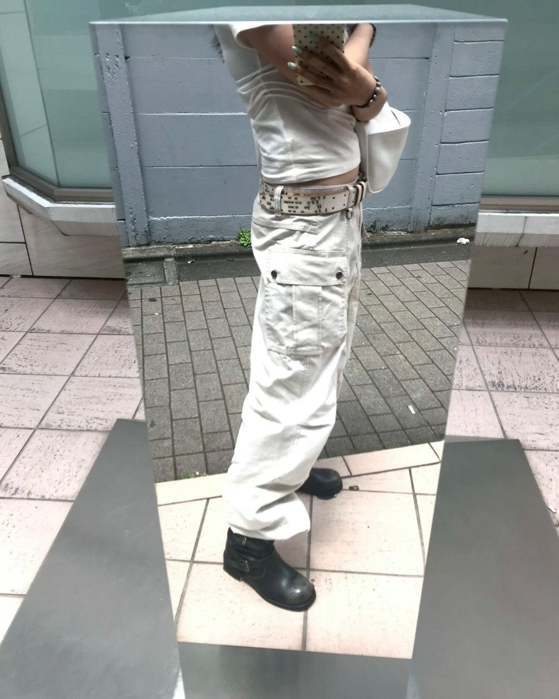 【OaKS】Deep-dyed Cut-out Pants (2color)