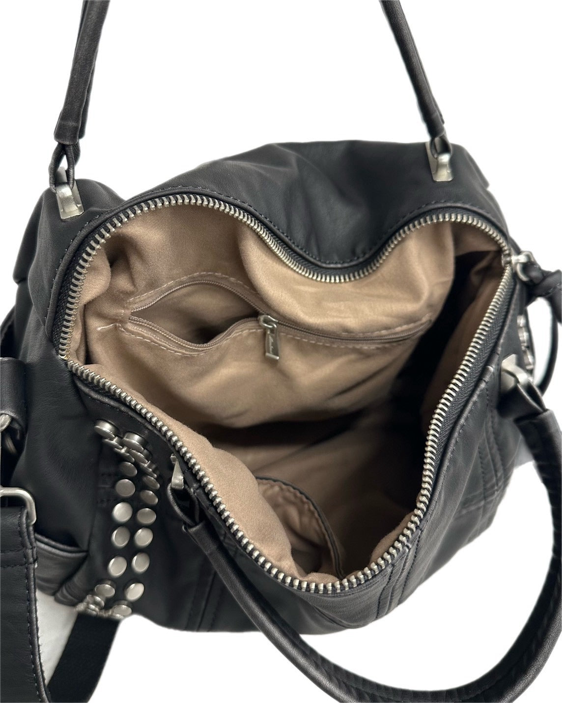 受注制【nmtc+】Studded Boston bag