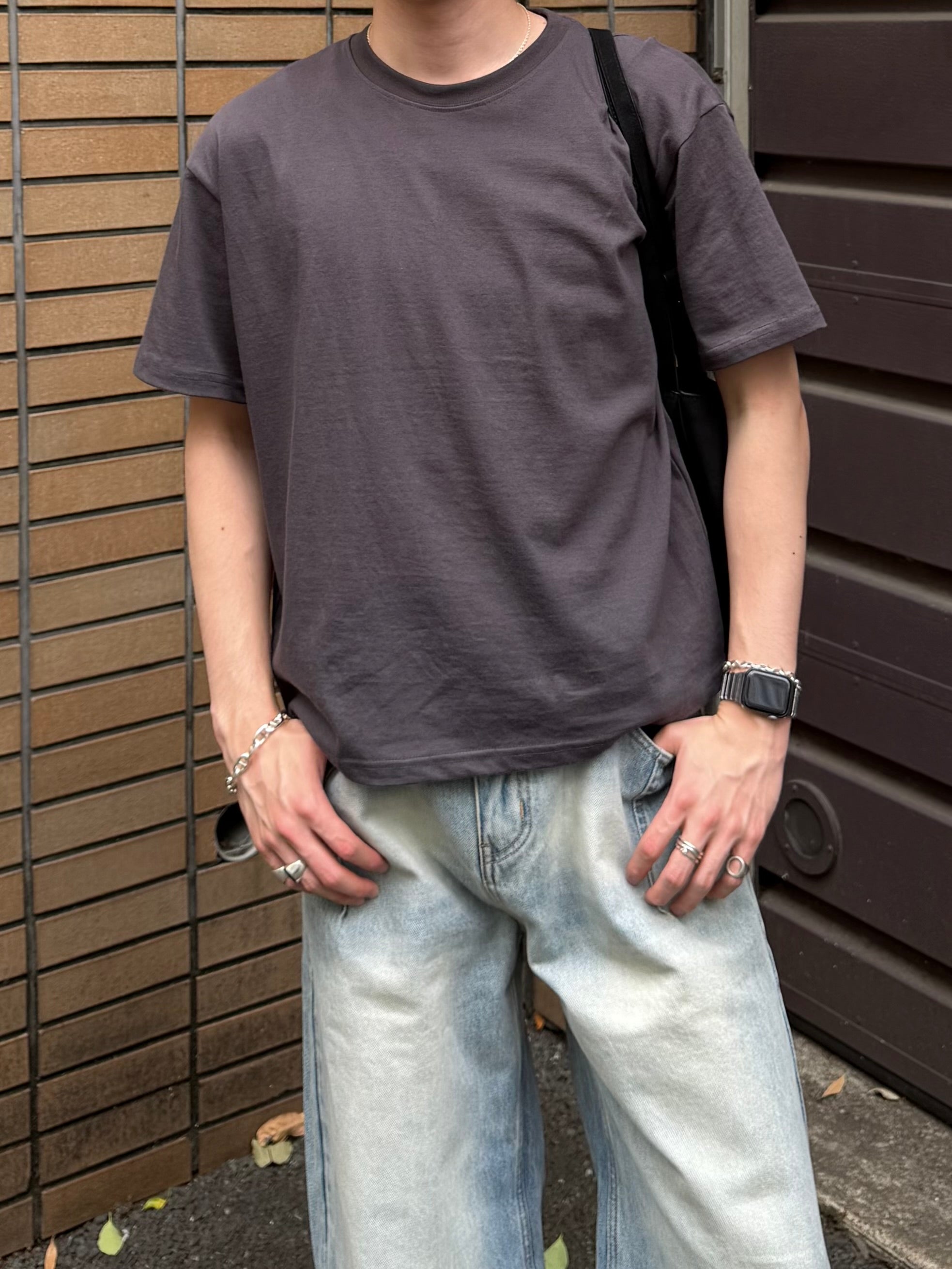 東京店WEB限定受注制【Chikashitsu +】cropped box tee (4color)