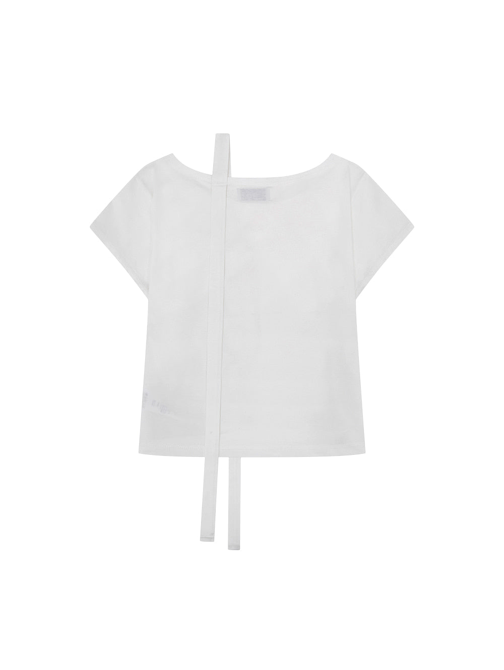 6/8 21:00発売【TUOMIO】RIBBON OFF SHOULDER T-SHIRT