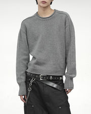 【CHIKASHITSU PLUS HIGH】Contour roll knit sweater (2color)