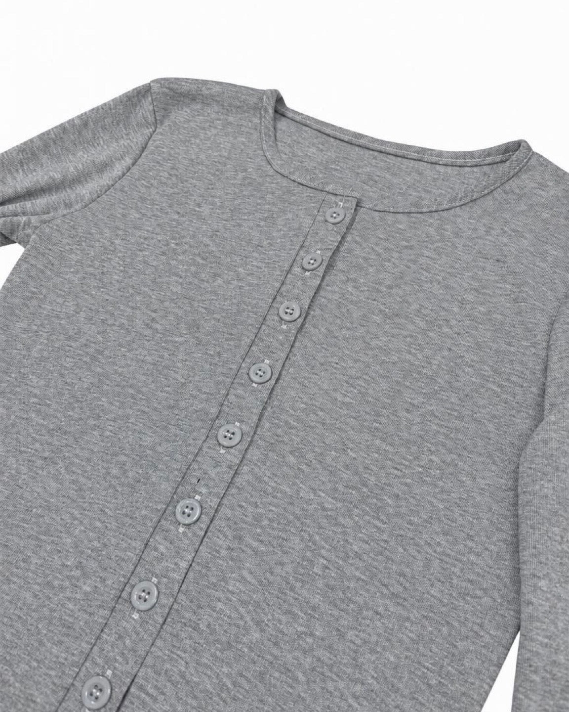 受注制【nmtc+】button slim fit body suit (2color)