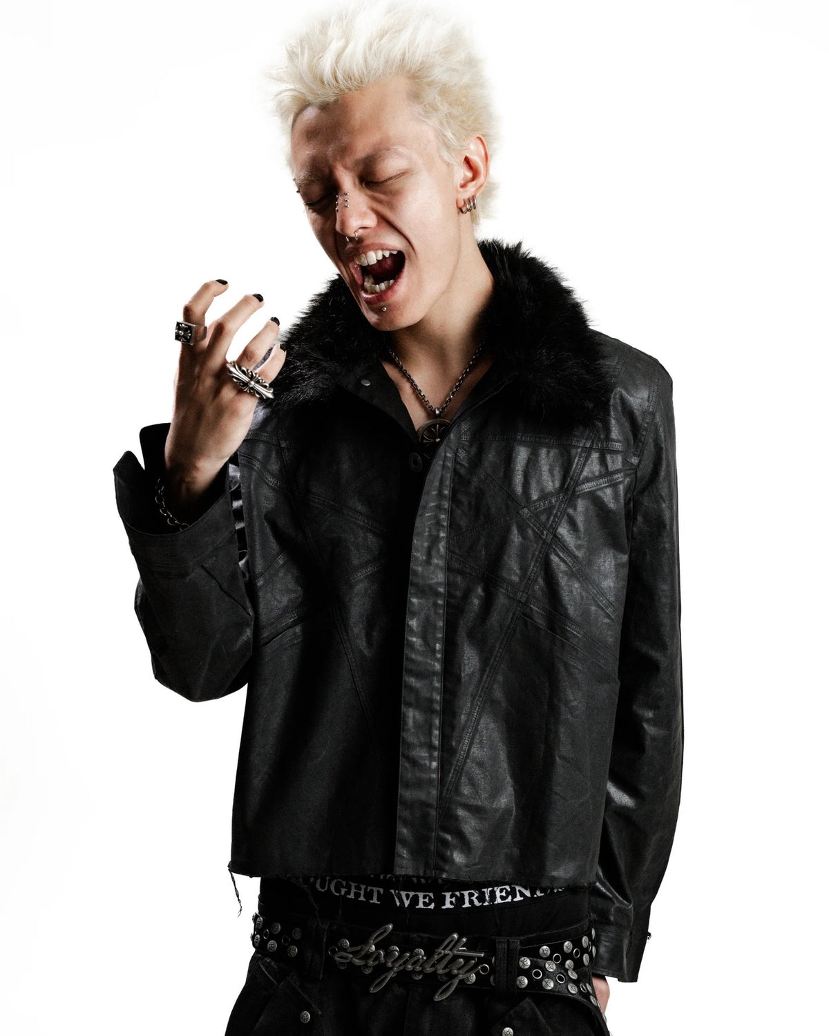【Thought We Friends】Ryuk Fur Collar Workshirt