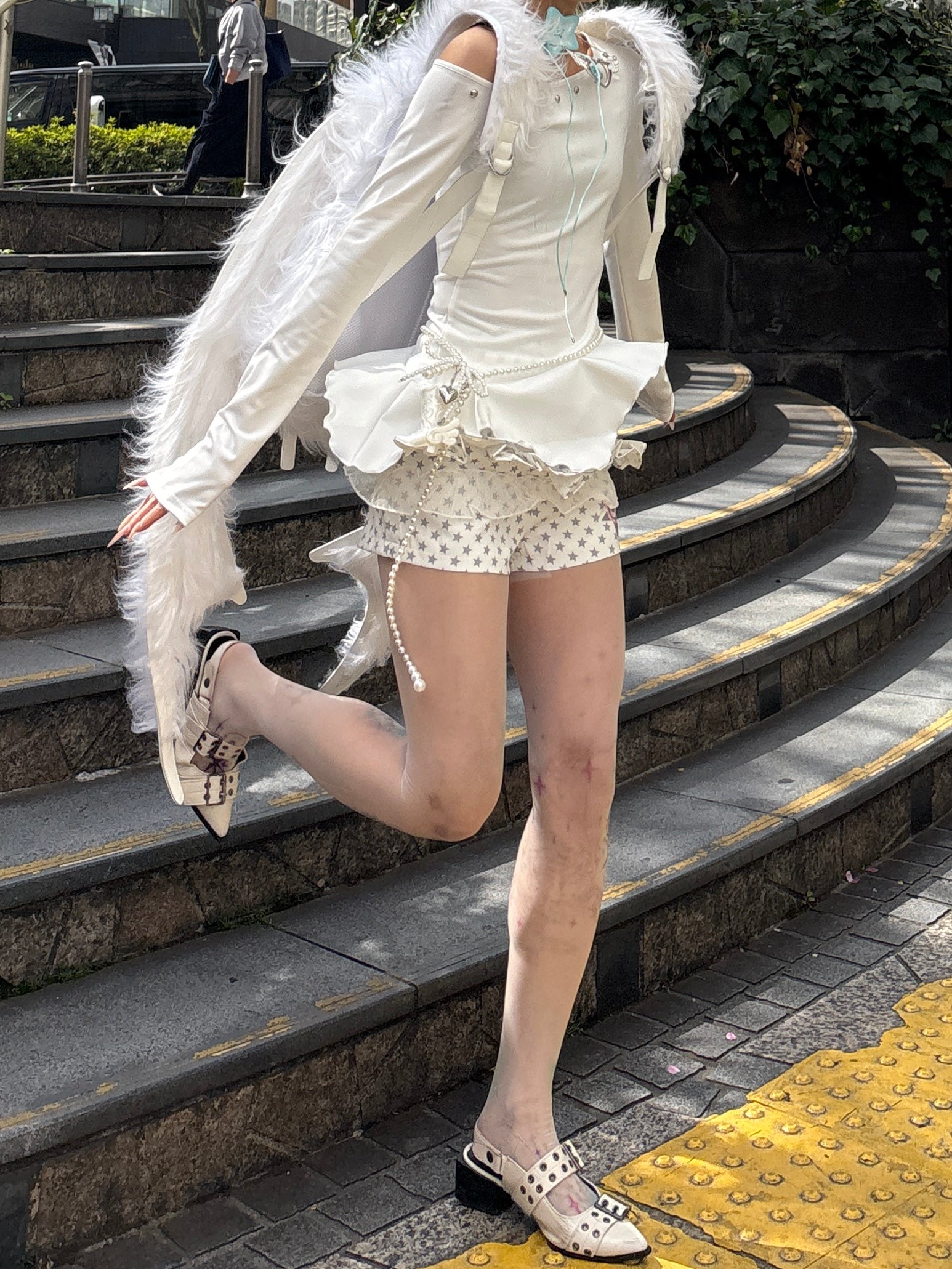 【Never mind the XU】star print skirt pants (3color)