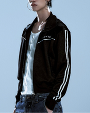 【LECYTO】Piping Line Track Zip Up Jacket