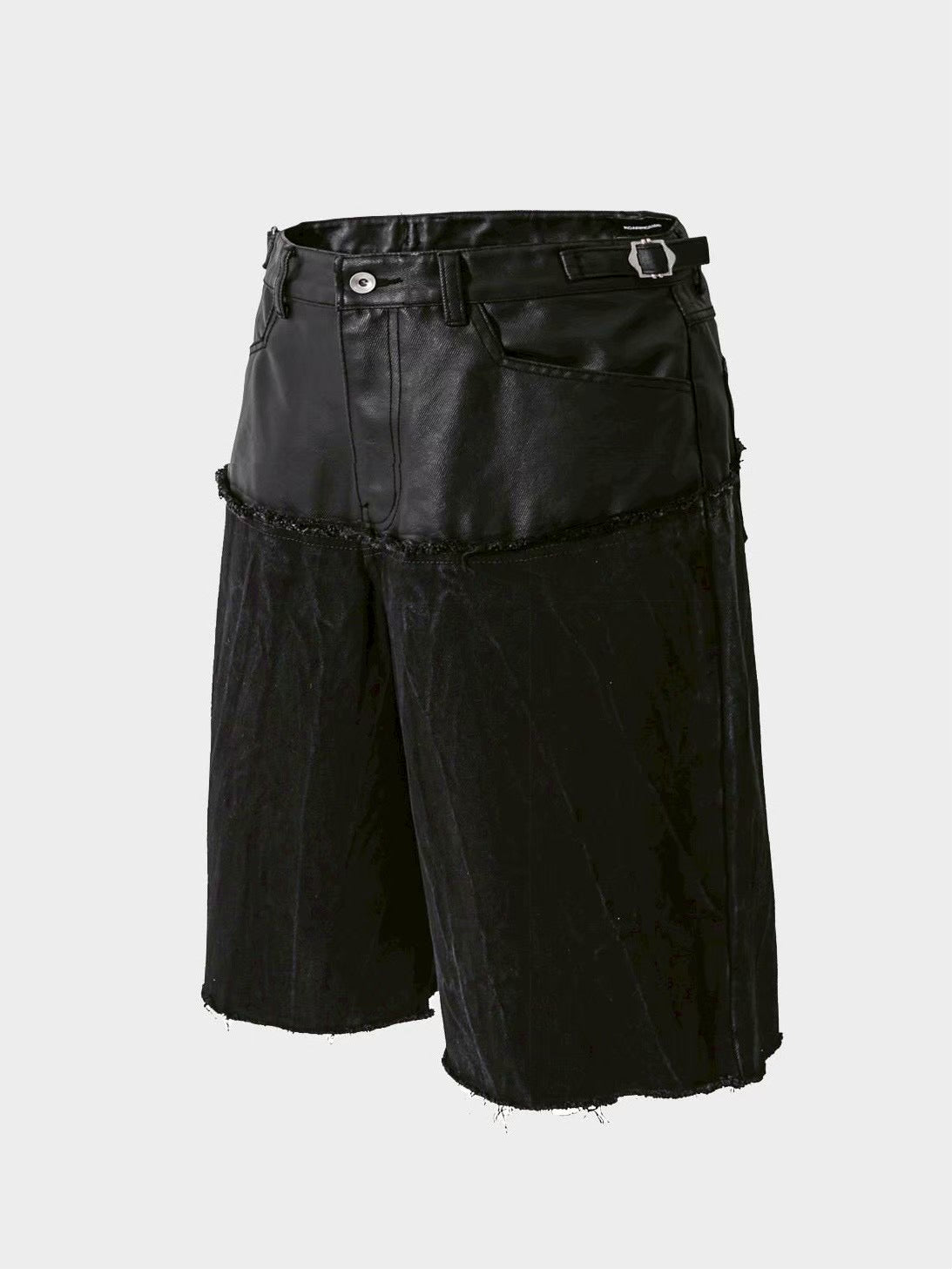 【roaringrad】Layered Carbon Bermuda Denim Pants